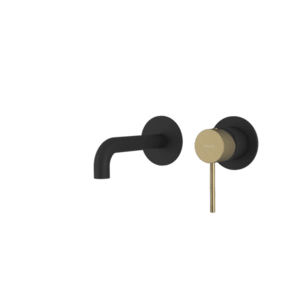 SAPHO - ULTRASAN 2-prvková podomietková umývadlová batéria, hubica 15cm, čierná mat/zlato mat UT118VBG vyobraziť