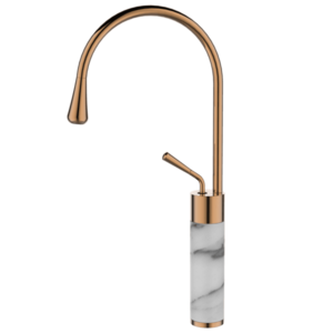 INVENA - Umývadlová batéria vysoká STONE biela/meď BU-03-W18-V vyobraziť