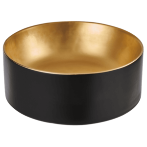 INVENA - Umývadlo na dosku KETO 42 cm, čierna/zlatá CE-14-017-C vyobraziť