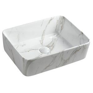 SAPHO - DALMA keramické umývadlo na dosku, 48x38cm, carrara 517 vyobraziť