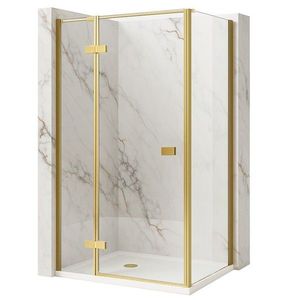 REA/S - Sprchovací kút Atlas 80x90 Brush Gold vľavo KPL-K4472 vyobraziť