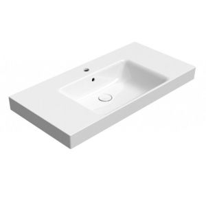 GSI - NUBES keramické umývadlo 100x50cm, s odkladacími plochami, biela ExtraGlaze 9651111 vyobraziť