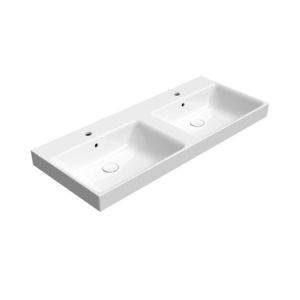 GSI - NUBES keramické dvojumývadlo 120x50cm, biela ExtraGlaze 9625111 vyobraziť