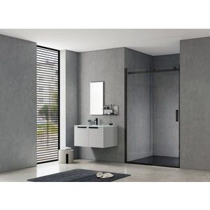 HOPA - Sprchové dvere BELVER BLACK - Farba rámu - Čierna, Rozmer A - 120 cm, Smer zatvárania - Univerzálny Ľavé / Pravé, Výplň - Číre bezpečnostné sklo - 8 mm BCBELV12BCN vyobraziť