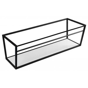 SAPHO - SKA konzola pod umývadlo/pod dosku 1200x400x460, čierna mat, s bielou MDF policou SKA104 vyobraziť