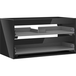 MEXEN - Box-A skrinka pre umývadlo 90, 2 zásuvky, čierna lesk 91AX0-0900-470-2-70 vyobraziť