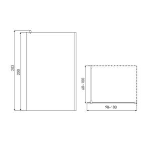 KERRA - Sprchová zástena Line 100 G - Kabína Walk-In 5907548113139 vyobraziť