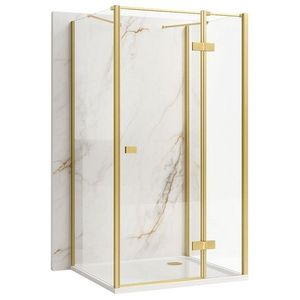 REA/S - Sprchovací kút Atlas 100x90 Brush Gold vpravo KPL-K4875 vyobraziť