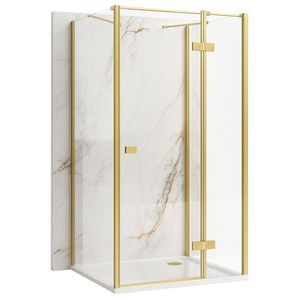 REA/S - Sprchovací kút Atlas 120x100 Brush Gold vpravo KPL-K4977 vyobraziť