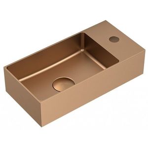 SAPHO - AURUM nerezové umývadlo, 36, 5x18cm, vrátane výpuste, ľavá/pravá, meď mat AU304 vyobraziť