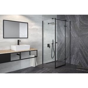 BESCO - Štvorcový sprchovací kút PIXA BLACK - Smer zatvárania - Pravé (DX) BCPIXA90CTVEPB vyobraziť