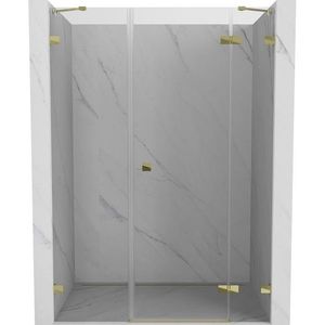 MEXEN/S - Lunar sprchové dvere krídlové pravé 155, transparent, zlatá 834S-155-050-50-00-P vyobraziť