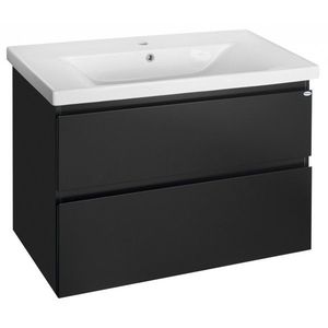 AQUALINE - ALTAIR umývadlová skrinka 86, 5x60x45cm, čierna mat AI690 vyobraziť