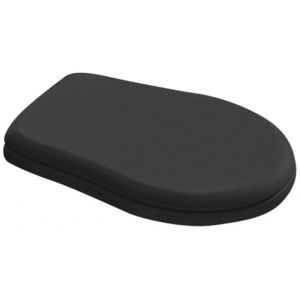 KERASAN - RETRO WC sedátko, Soft Close, čierna matná/chróm 108831 vyobraziť