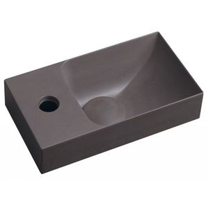 SAPHO - PICCOLINO betónové umývadlo 30, 8x17cm, batéria vľavo, tmavo hnedá mat PK30015 vyobraziť