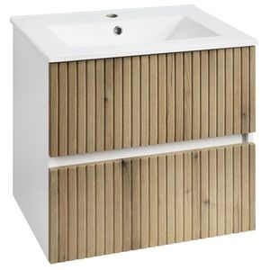 AQUALINE - PANEDA STRIP umývadlová skrinka 59, 5x55x45, 2cm, dub emporio PN360 vyobraziť