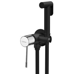 SAPHO - SOLARIS podomietková bidetová batéria so Stop sprškou, guľaty, čierna mat/chróm WD040BC vyobraziť