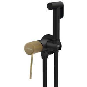 SAPHO - SOLARIS podomietková bidetová batéria so Stop sprškou, guľaty, čierna/zlato mat WD040G vyobraziť