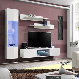 Obývacia stena Fly R3+Sklo biely + LED vyobraziť