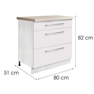 Kuchynská skrinka Creativa 22D biela vyobraziť