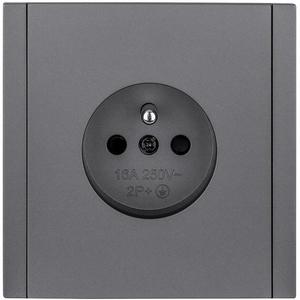 Zásuvka jednoduchá Z/U WESA sivá vyobraziť
