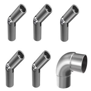 Koleno regulovateľné 1x42.4 mm + 5x12mm nehrdz. oceľ vyobraziť