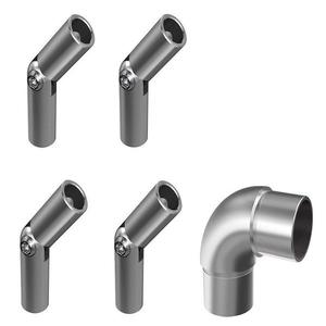 Koleno regulovateľné 1x42.4 mm + 4x12mm nehrdz. oceľ vyobraziť