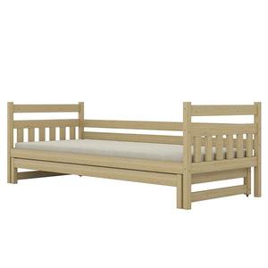 Posteľ Dawid s prístelkou 80x160 prírodná, lakovaná vyobraziť