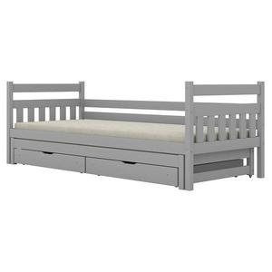 Posteľ Dawid s prístelkou + zásuvky 80x160 sivá vyobraziť
