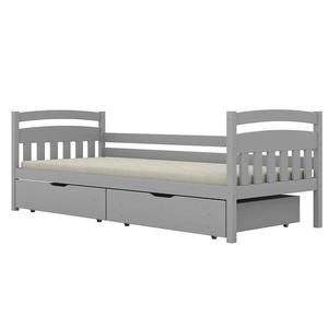 Posteľ Tosia veľké zásuvky 80x200 sivá vyobraziť