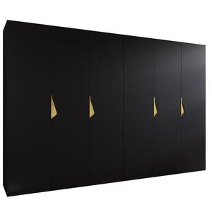 Skriňa Sandi 1-300 (2x150) čierna/zlatá vyobraziť