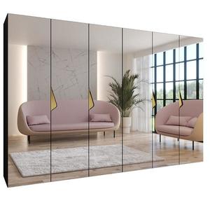 Skriňa Sandi 3-300 (2x150) čierna/zlatá vyobraziť