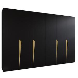 Skriňa Piano 1-300 (2x150) čierna/zlatá vyobraziť