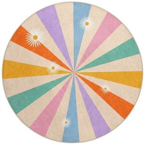 Prateľný detský koberec ø150 cm Rainbow Daisy – Mila Home vyobraziť
