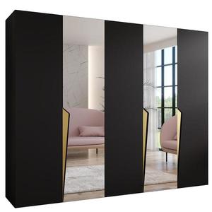 Skriňa Piano 2-250 čierna/zlatá vyobraziť