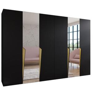 Skriňa Piano 2-300 (2x150) čierna/zlatá vyobraziť