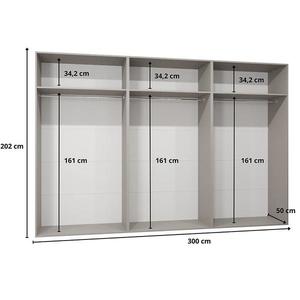 Skriňa Piano 2-300 (3x100) biela/kašmír vyobraziť