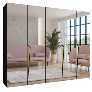 Skriňa Piano 3-250 čierna/zlatá vyobraziť