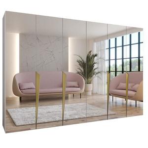 Skriňa Piano 3-300 (2x150) biela/zlatá vyobraziť