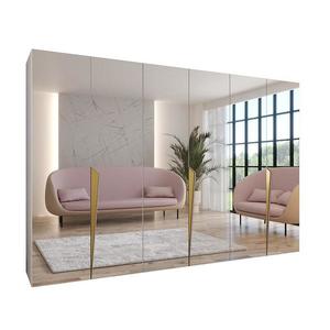 Skriňa Piano 3-300 (3x100) biela/zlatá vyobraziť