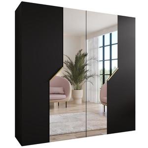 Skriňa Andrew 2-200 čierna/zlatá vyobraziť