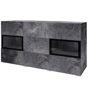 Komoda Baros 26 2d3d Tmavý betón vyobraziť