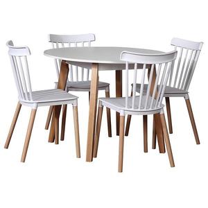 Jedálenská zostava Monti 1+4 Biely/Prírodný buk vyobraziť