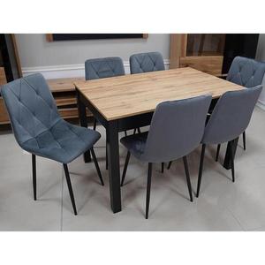 Jedálenská zostava Łukasz 1+6 Wotan/Čierna vyobraziť