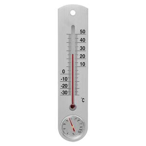 Univerzálny teplomer. S vlhkomerom, strieborný (-30/50 °c) 25 cm vyobraziť