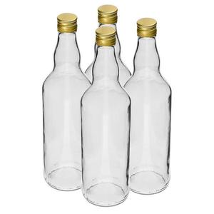 Fľaša 700 ml na alkohol s uzáverom na závit - 4 ks vyobraziť