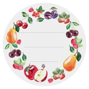 Etikety okrúhle fi 50 mm viečka/zaváraninové poháre - 20 ks vyobraziť