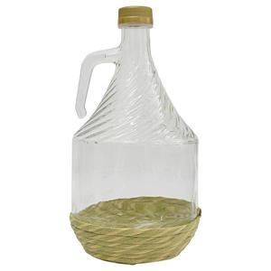 Demižón dama 2l s výpletom s uzáverom na závit vyobraziť