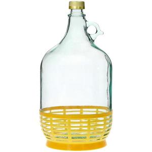 Demižón dama 5 l s košíkom a s uzáverom na závit vyobraziť