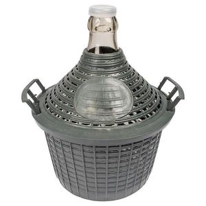 Demižón na víno 5 l v plastovom košíku vyobraziť